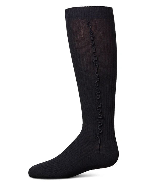 Memoi Girls Wavy Line Dress Socks - Mkf-11993
