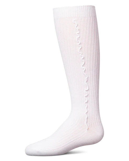 Memoi Girls Wavy Line Dress Socks - Mkf-11993