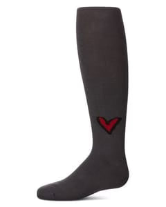 Memoi Girls Outline Heart Cotton Tights - Mkf-12201