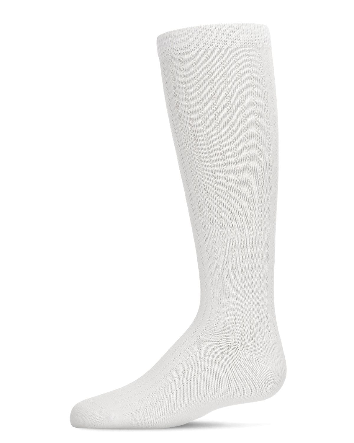Memoi Girls Chain Stitch Knee High Socks - Mkf-2003