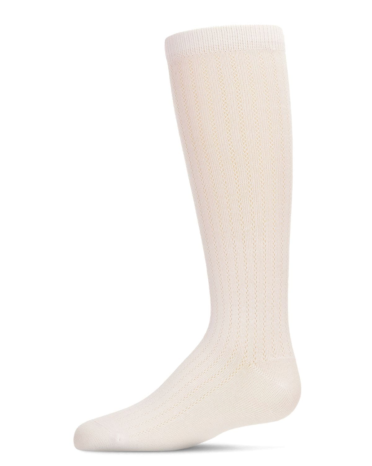 Memoi Girls Chain Stitch Knee High Socks - Mkf-2003