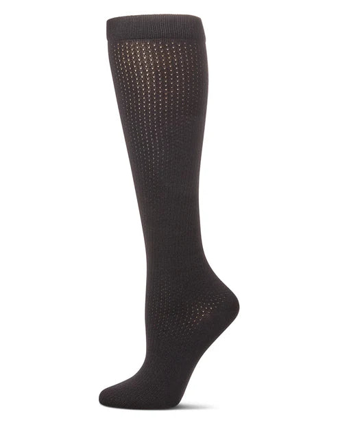Memoi Girls Pointelle Dot Knee High Socks - Mkf-2008