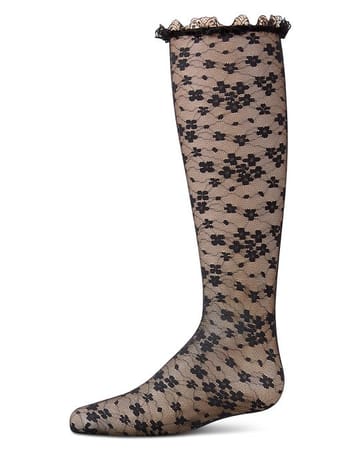 Memoi Floral Lace Knee High - MKF-2011