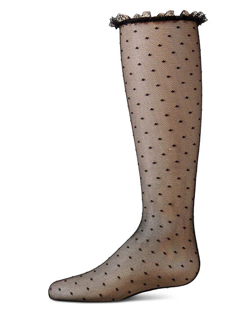 Memoi Lace Dot Knee High - MKF-2013