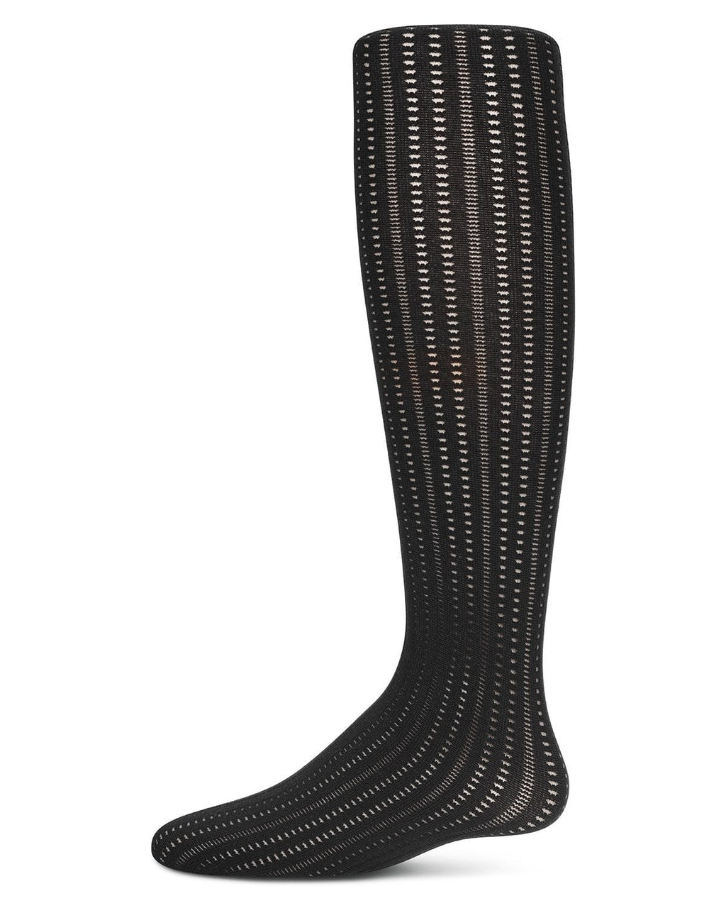 Memoi Girls Railroad Flip Stitch Semi Opaque Nylon Tights - Mkf-3201
