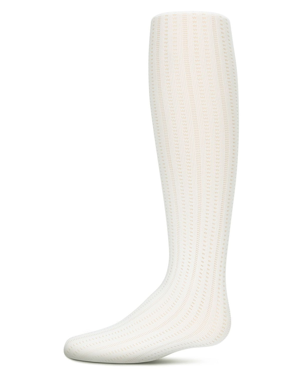 Memoi Girls Railroad Flip Stitch Semi Opaque Nylon Tights - Mkf-3201
