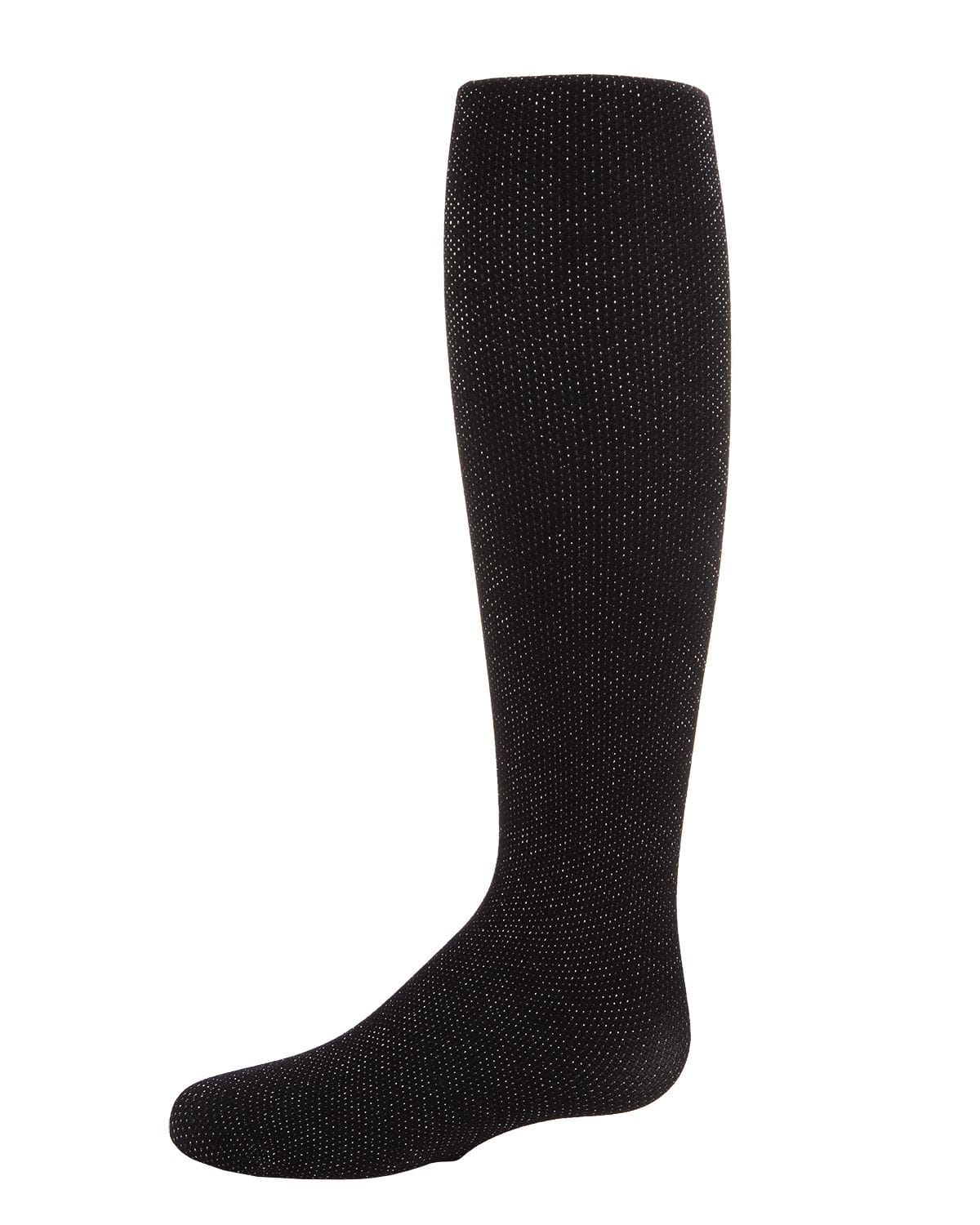 Memoi Girls Textured Lurex Rib Nylon Tights - Mkf-4033