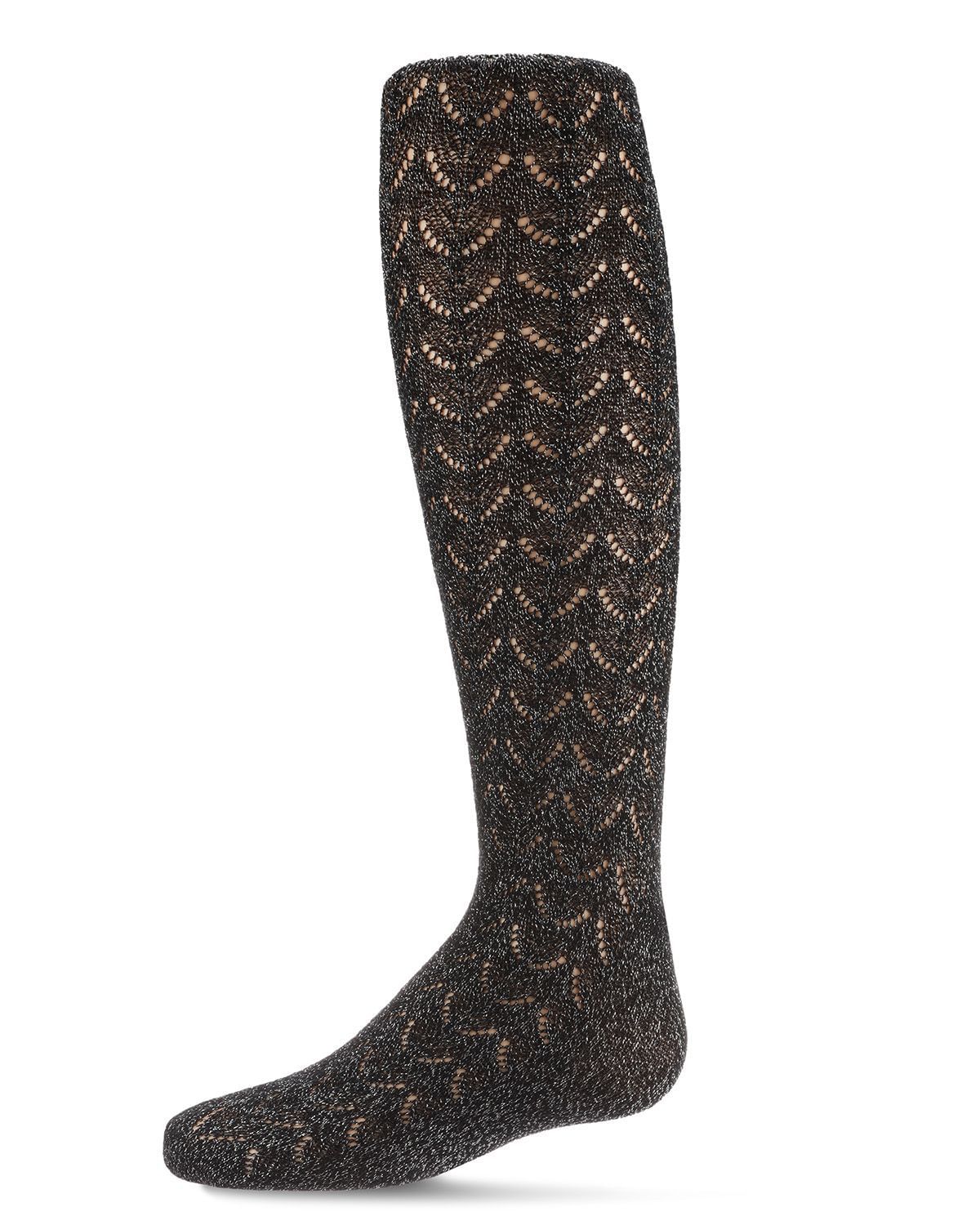 Memoi Infant Shimmer Pointelle Cotton Tights - Mkf-4034