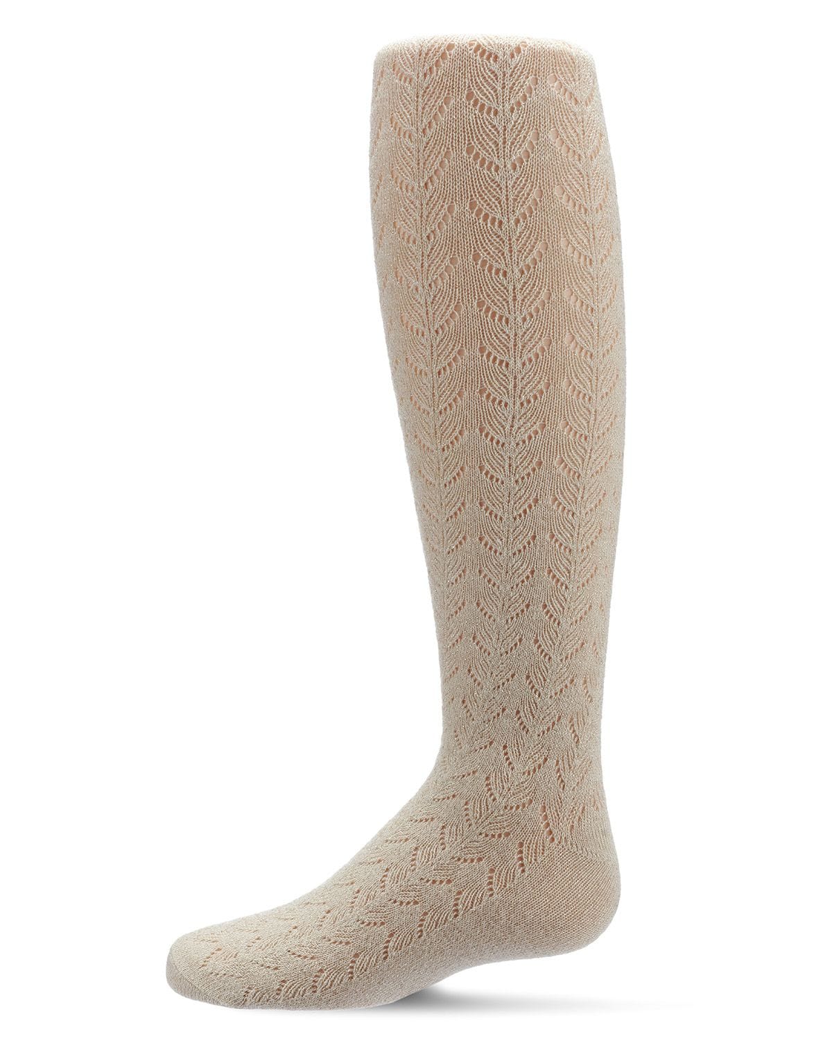 Memoi Infant Shimmer Pointelle Cotton Tights - Mkf-4034