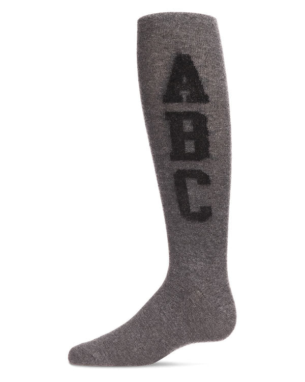 Memoi Girls Cozy Chenille ABC Cotton Tights - Mkf-4051