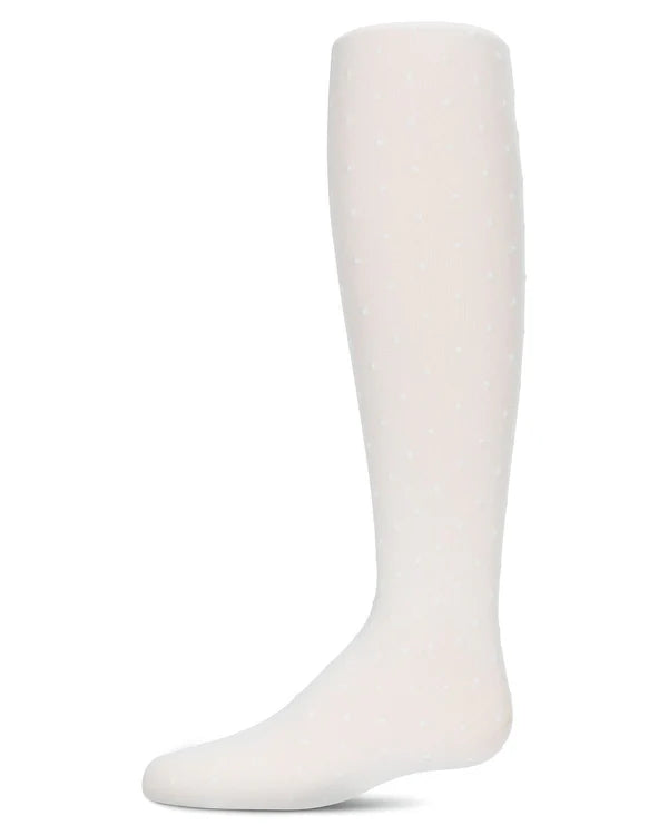 Memoi Girls Dot Semi Opaque Nylon Tights - Mkf-4061