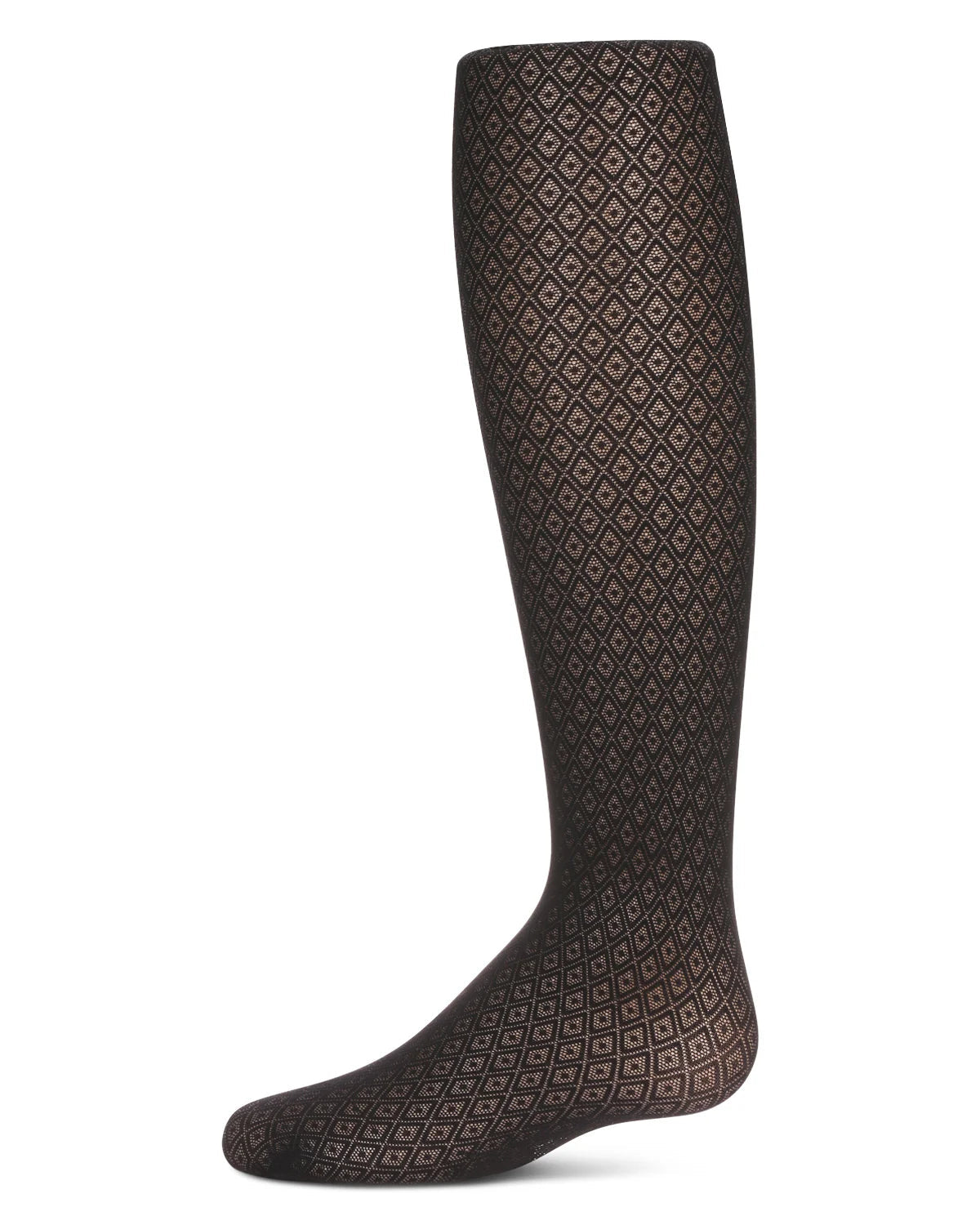 Memoi Girls Diamond Dot Semi-Opaque Microfiber Tights - Mkf-4066