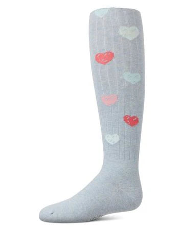 Memoi Girls Railroad Pointelle Nylon Tights - Mk-292