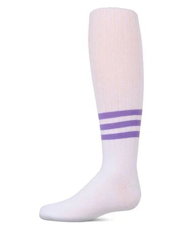 Memoi Bright Stripe Cotton Tights - MKF-4072