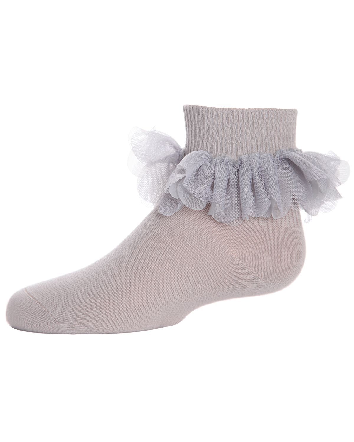 Memoi Hello Darlin Flower Petal Cotton Blend Girls Anklet Socks - Mkf-6019