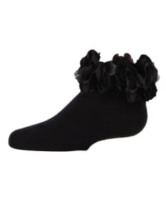 Memoi Girls Floral Halo Cotton Anklet Socks - Mkf-6029