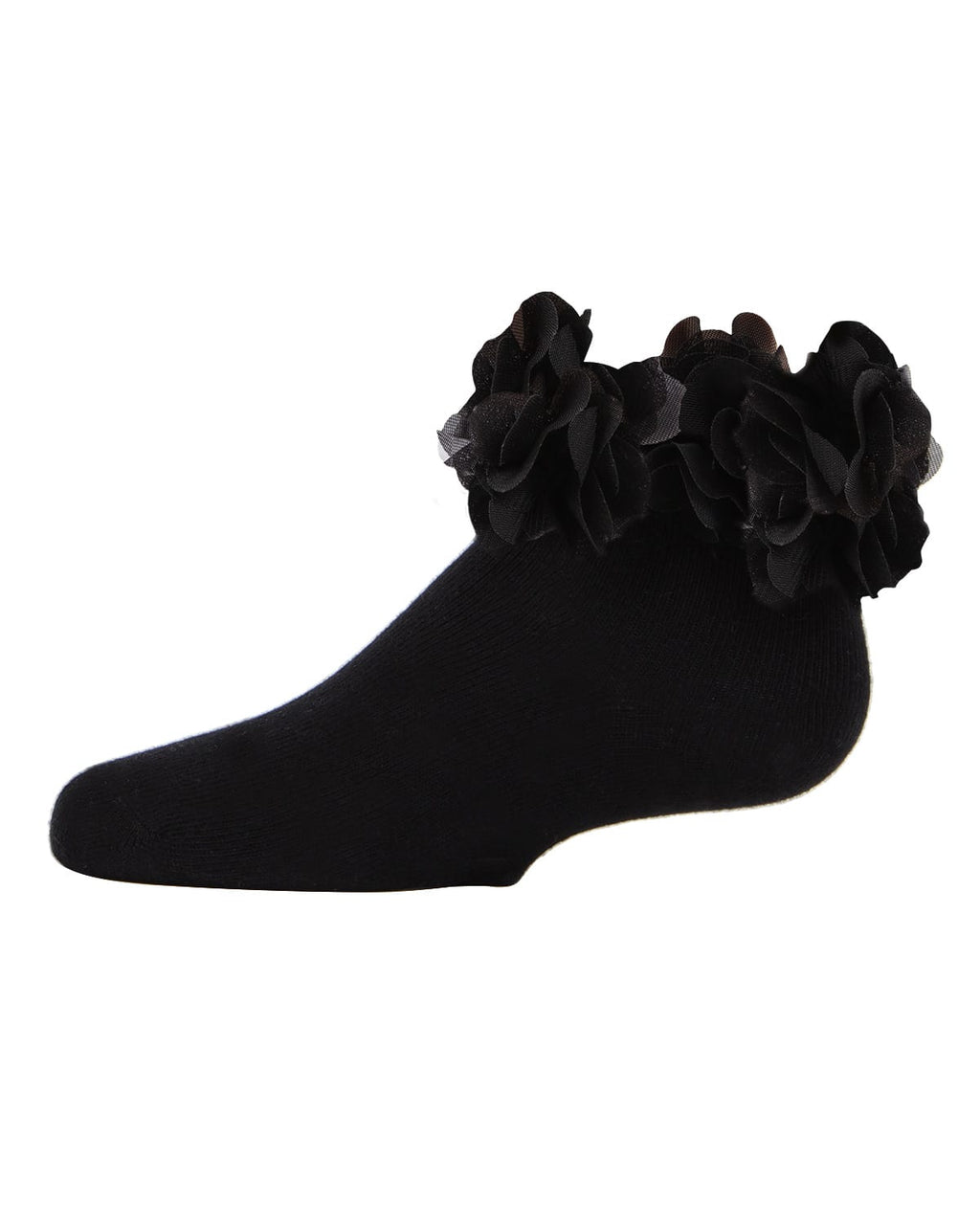 Memoi Girls Floral Halo Cotton Anklet Socks - Mkf-6029