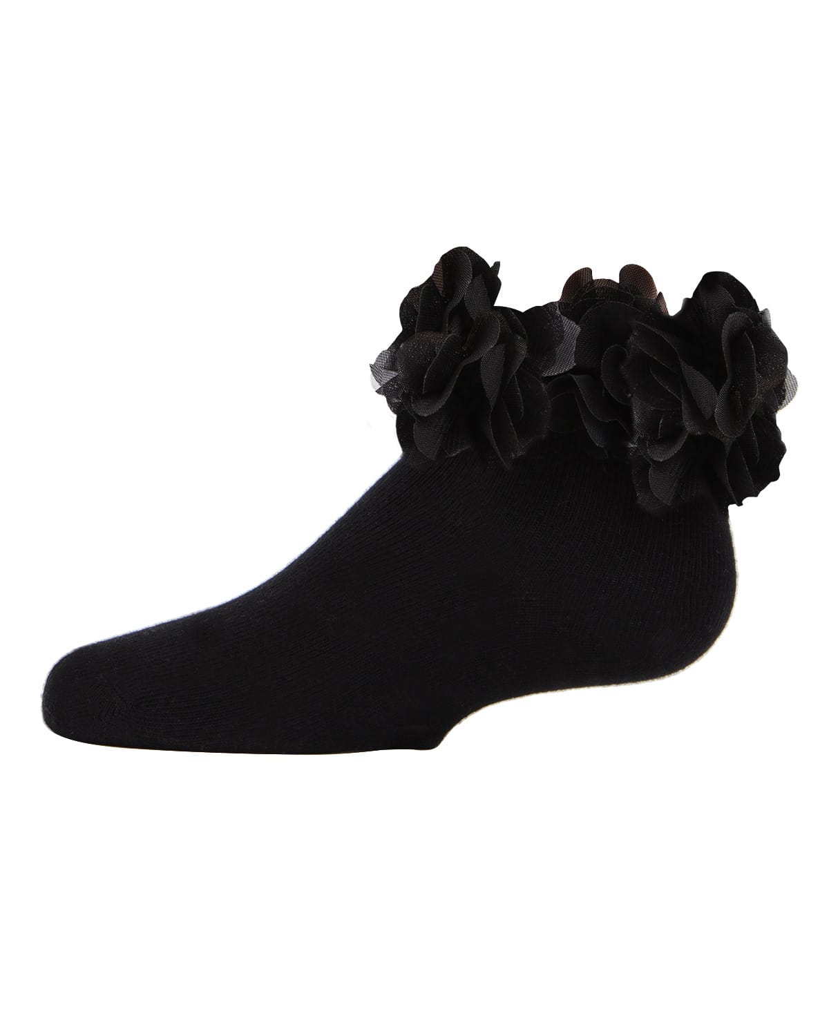 Memoi Girls Floral Halo Cotton Anklet Socks - Mkf-6029