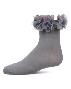 Memoi Girls Floral Halo Cotton Anklet Socks - Mkf-6029