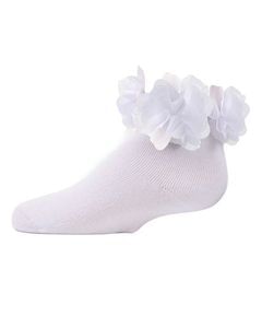 Memoi Girls Floral Halo Cotton Anklet Socks - Mkf-6029