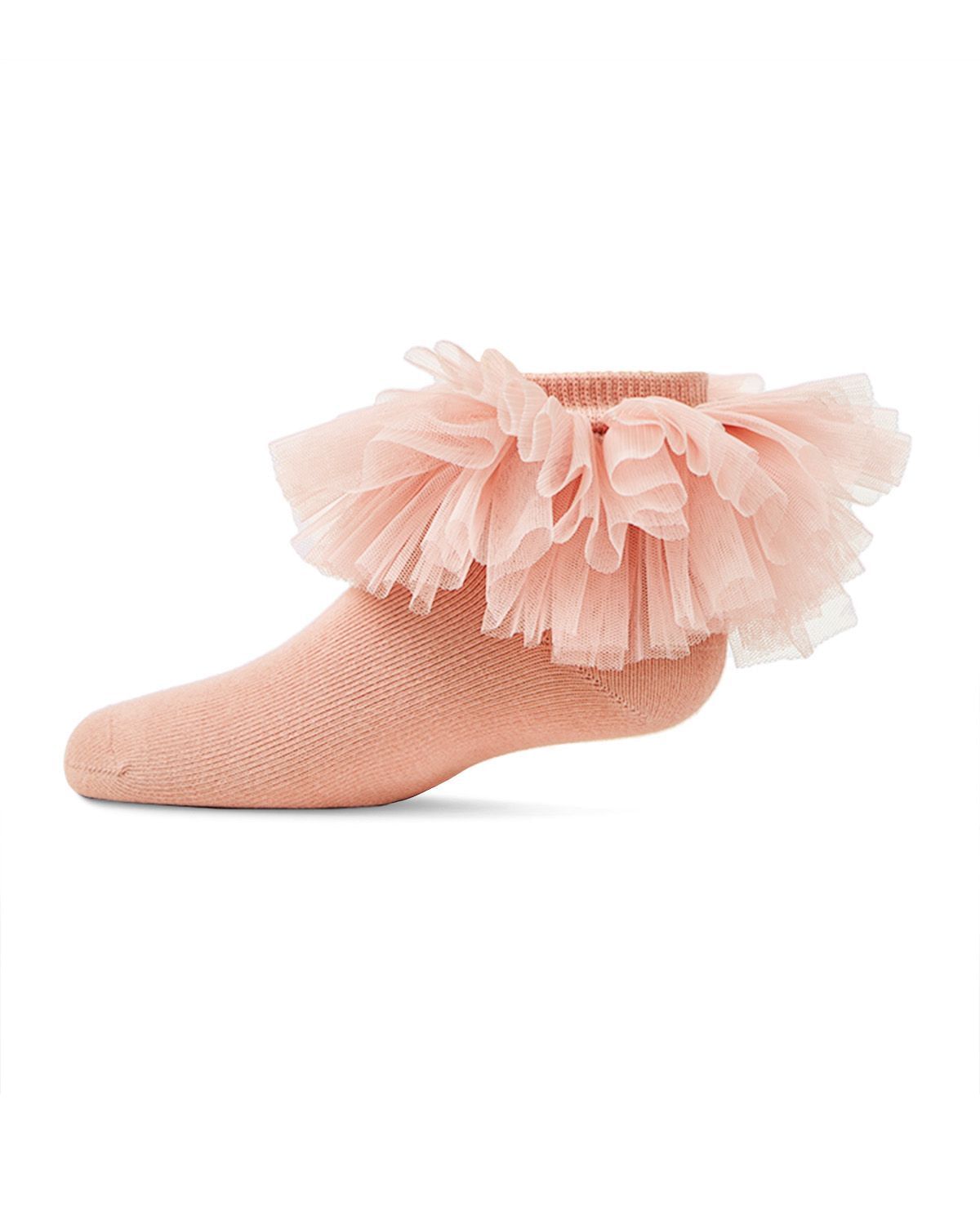 Memoi Girls Oversized Tutu Ballerina Anklet Socks - Mkf-6031
