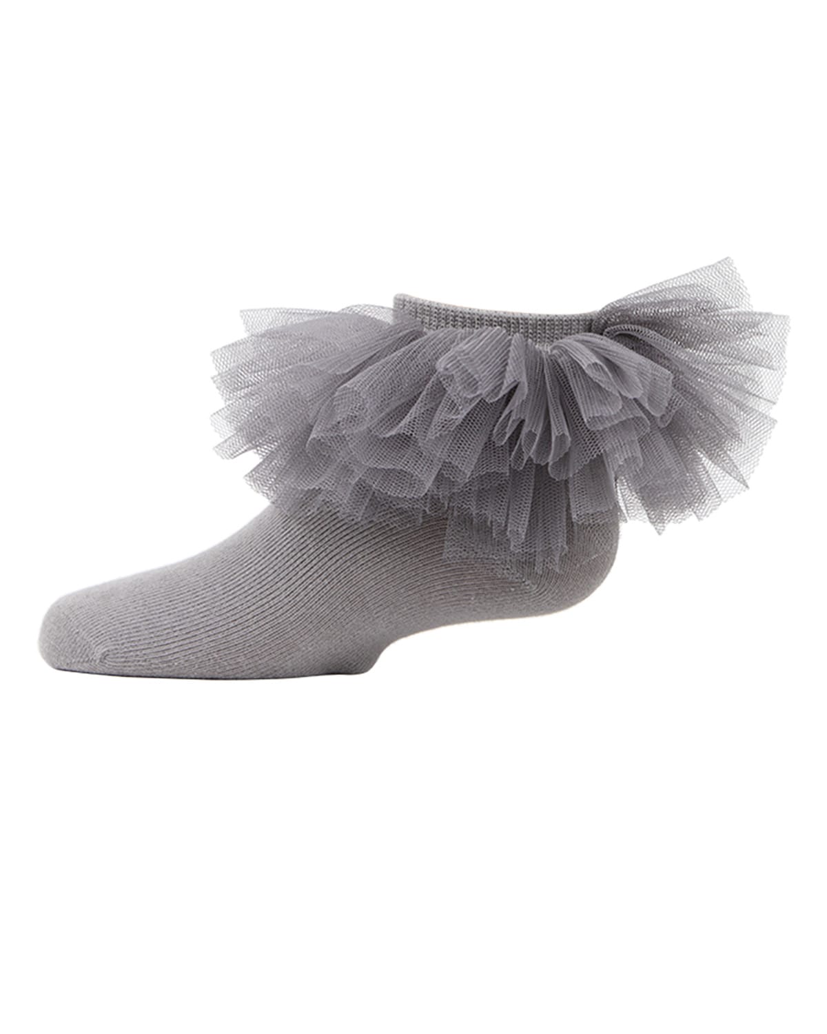 Memoi Girls Oversized Tutu Ballerina Anklet Socks - Mkf-6031