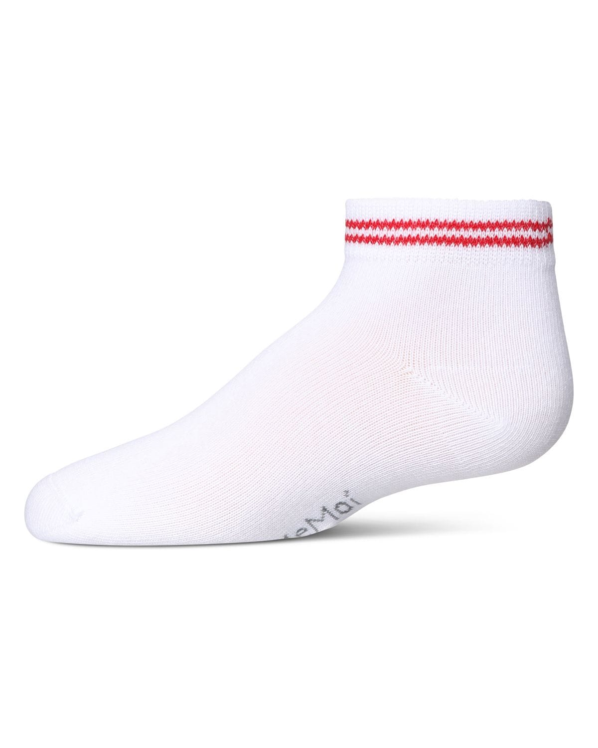 Memoi Girls Ziggy Double Ring Cotton Blend Anklet Sock - Mkf-6046