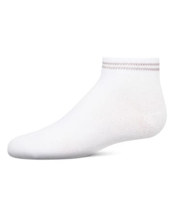 Memoi Girls Ziggy Double Ring Cotton Blend Anklet Sock - Mkf-6046