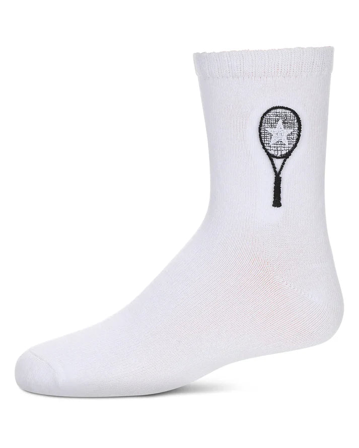 Memoi Girls Tennis Star Crew Socks - Mkf-6056