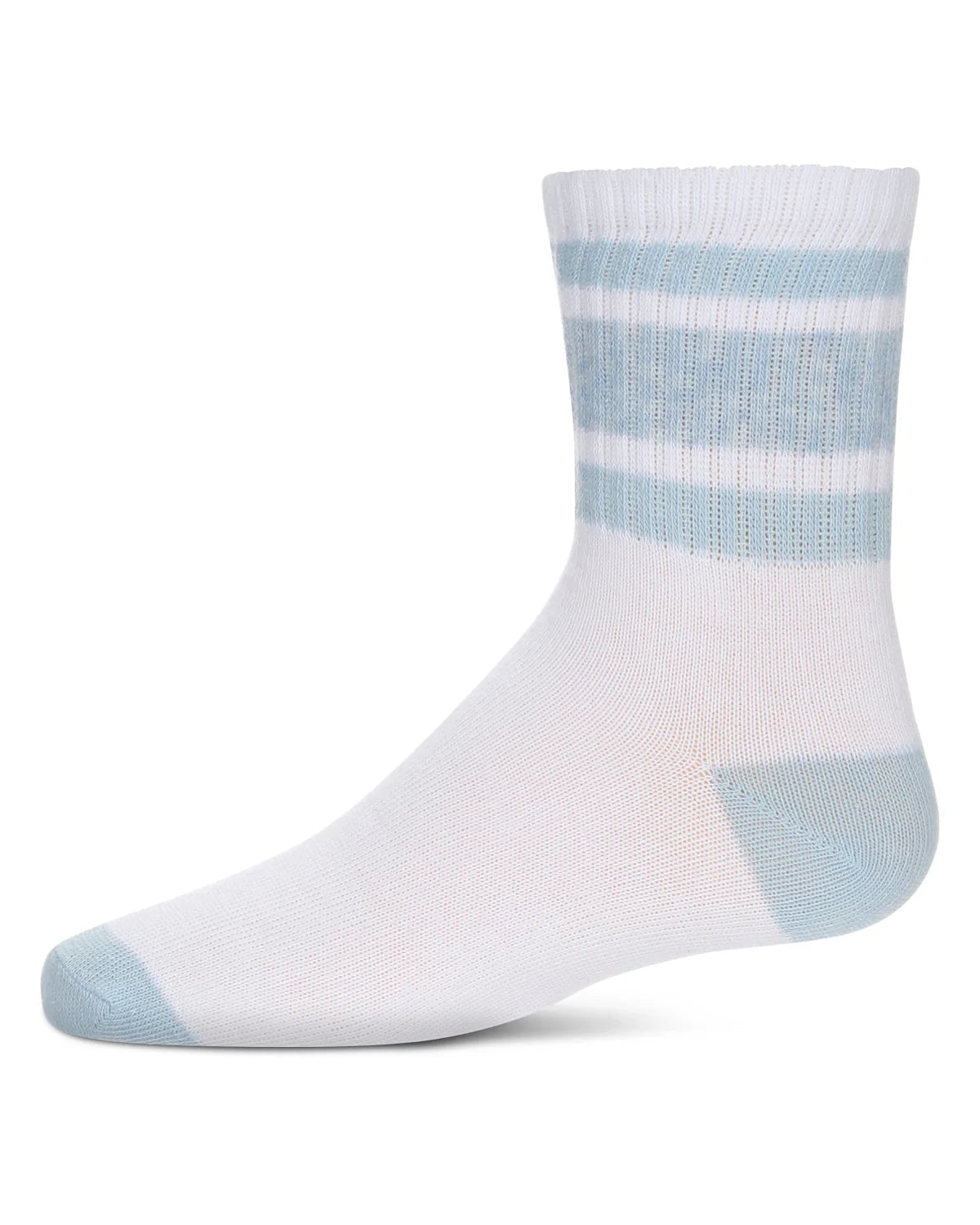 Memoi Girls Neon Stripe Crew Socks - Mkf-6057