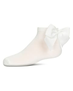 Memoi Girls Bow Back Anklet Socks - Mkf-6058