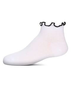 Memoi Girls Colored Ruffle Anklet Socks - Mkf-6059