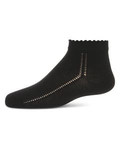 Memoi Girls Open Work Anklet Socks - Mkf-6062
