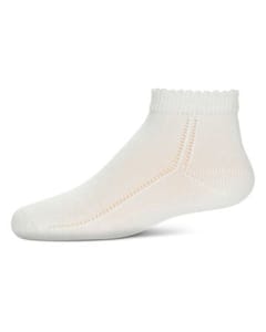 Memoi Girls Open Work Anklet Socks - Mkf-6062