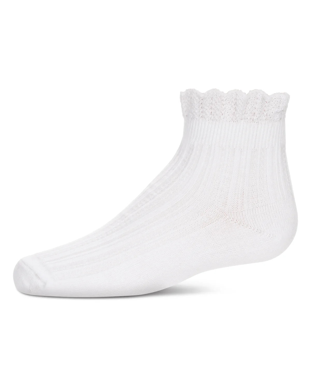 Memoi Girls Crochet Ruffle Anklet Socks - Mkf-6063