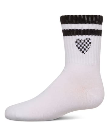 Memoi Checkered Heart Crew - MKF-6070