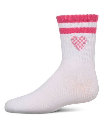 Memoi Checkered Heart Crew - MKF-6070