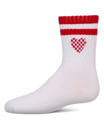 Memoi Checkered Heart Crew - MKF-6070
