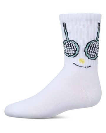 Memoi Tennis Smiley Face Crew - MKF-6072