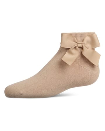 Memoi Ribbed Bow Anklet - MKF-6080