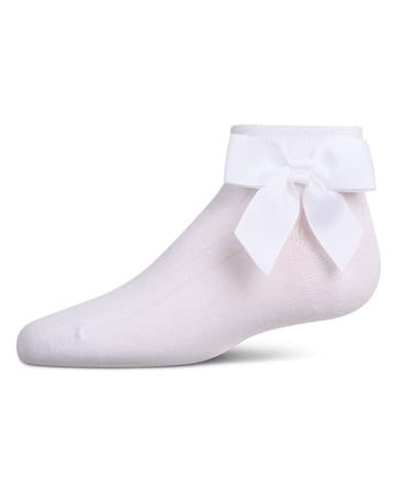 Memoi Ribbed Bow Anklet - MKF-6080