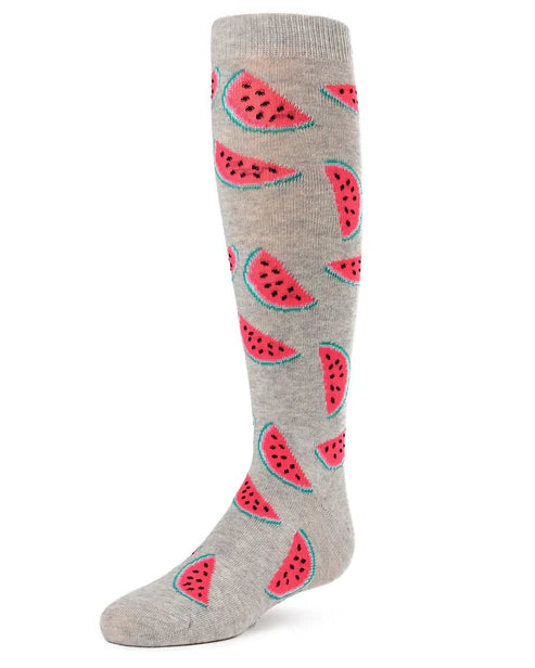Memoi Fruity Fun Watermelon Girls Cotton Blend Knee-High Socks - Mkf-7028