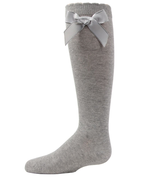 Memoi Sweet Bow Cotton Blend Knee High Socks - Mkf-7042