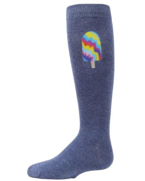 Memoi Girls Tie-Dye Popsicle Knee-High Socks - Mkf-7047