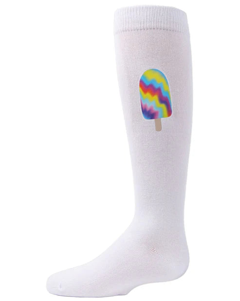 Memoi Girls Tie-Dye Popsicle Knee-High Socks - Mkf-7047