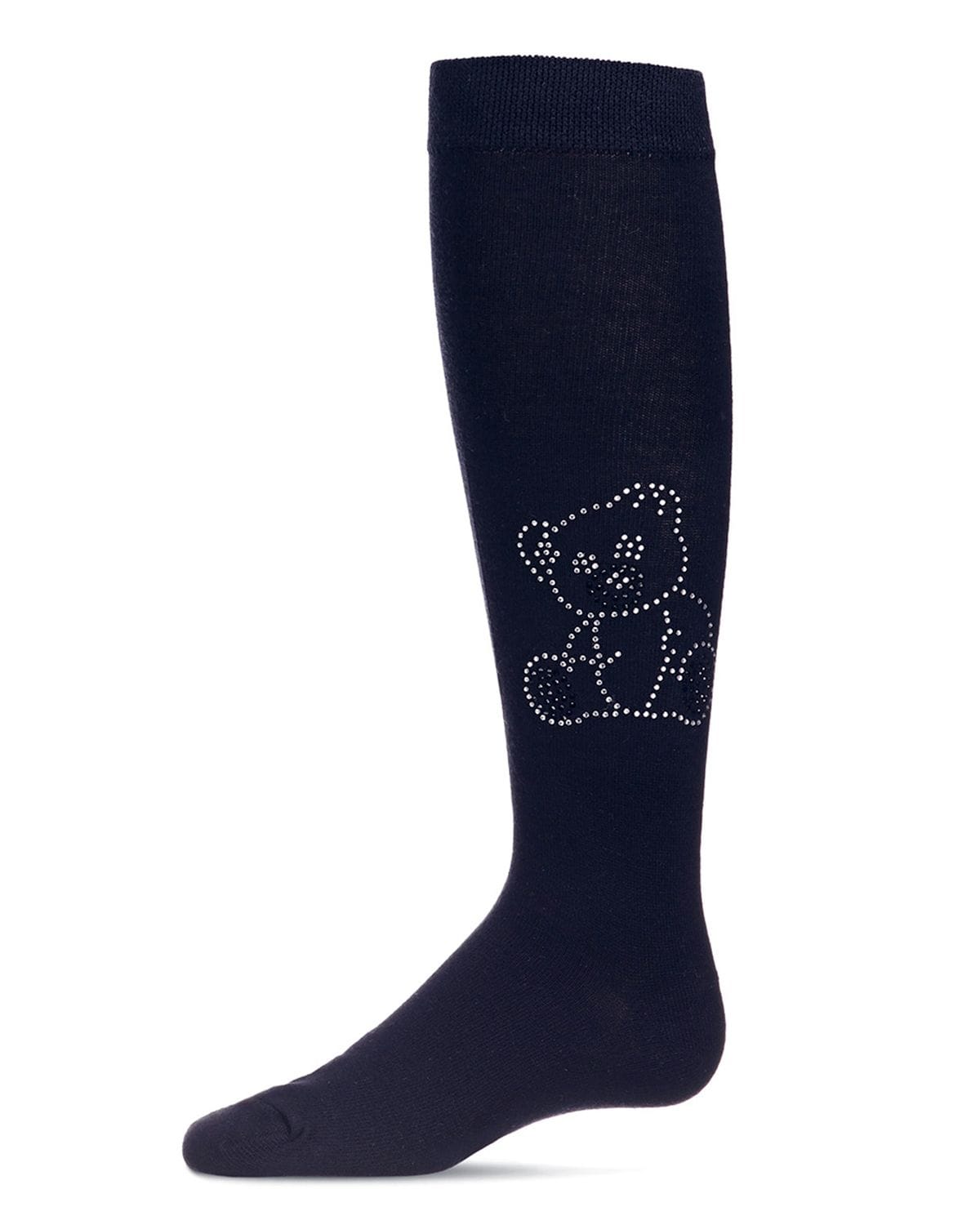 Memoi Girls Crystal Bear Knee-High Socks - Mkf-7112