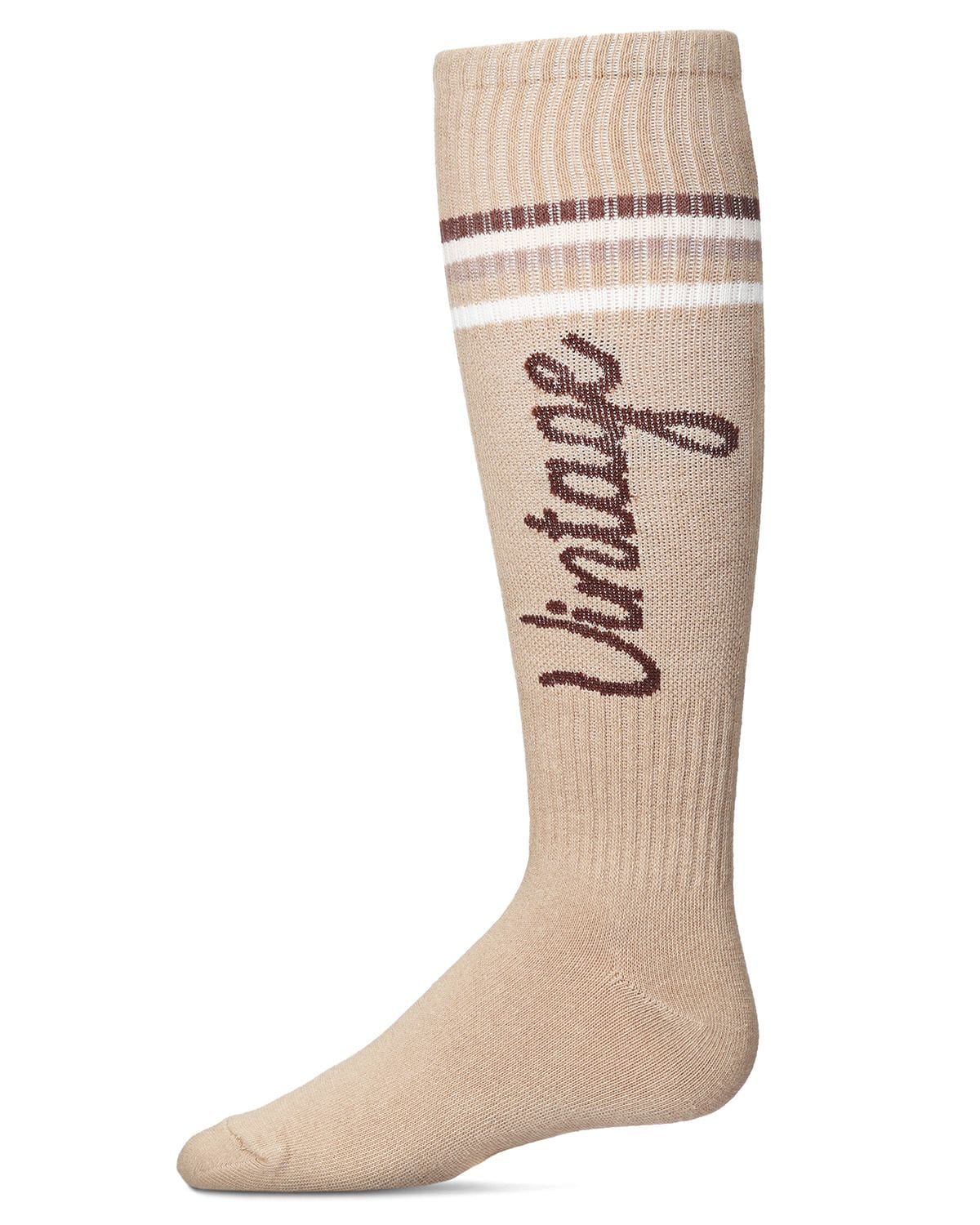 Memoi Girls Vintage Stripe Cotton Blend Knee High Socks - Mkf-7121