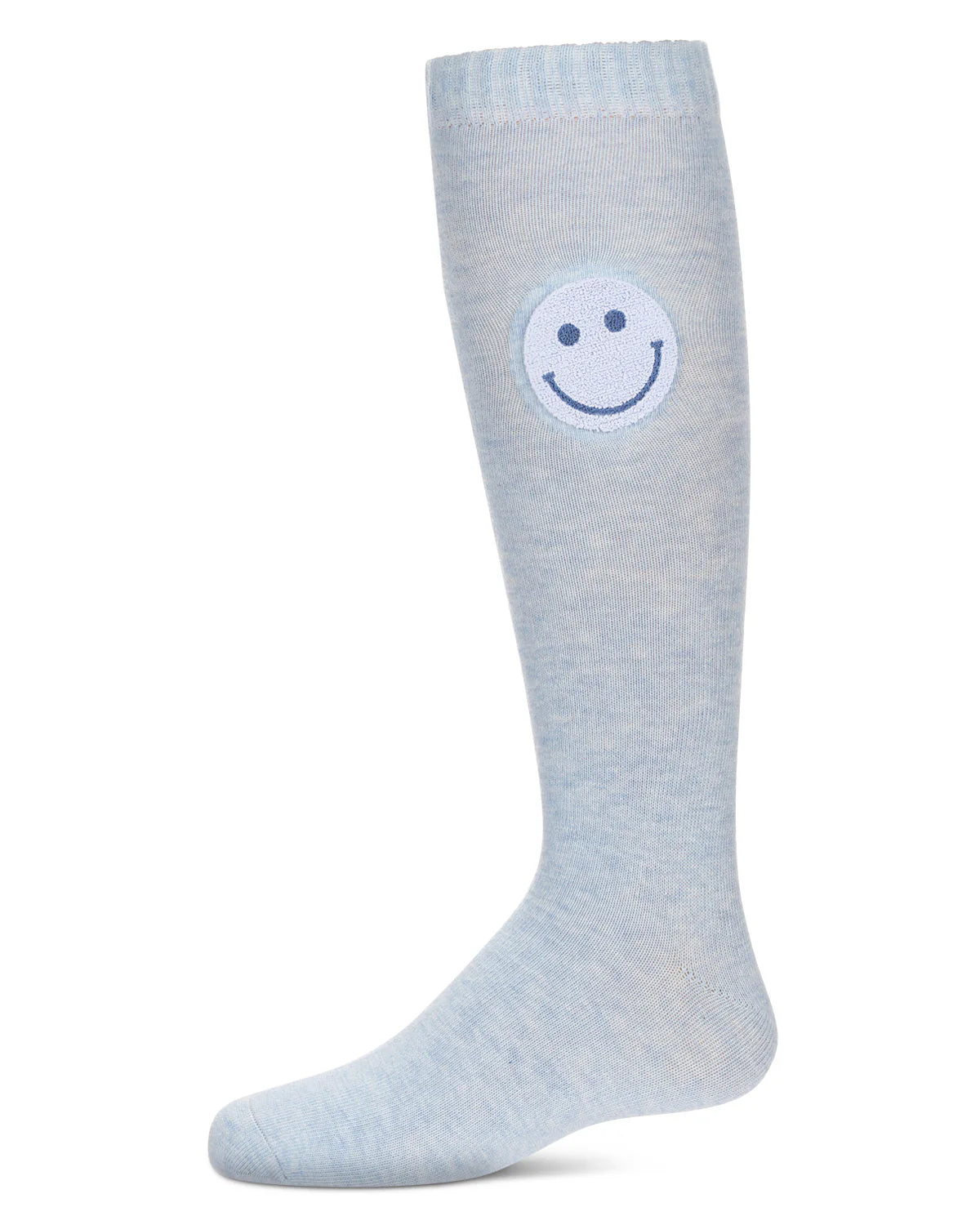 Memoi Girls Fuzzy Smiley Face Knee High Socks - Mkf-7162