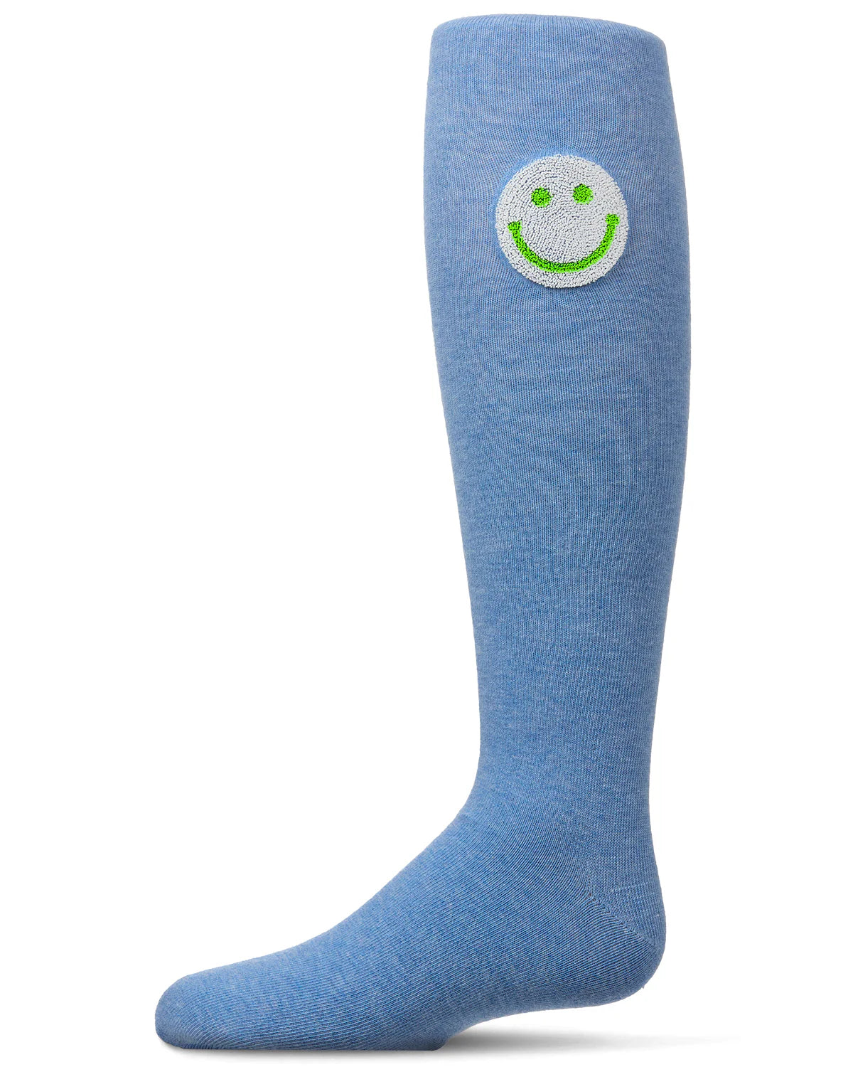 Memoi Girls Fuzzy Smiley Face Knee High Socks - Mkf-7162