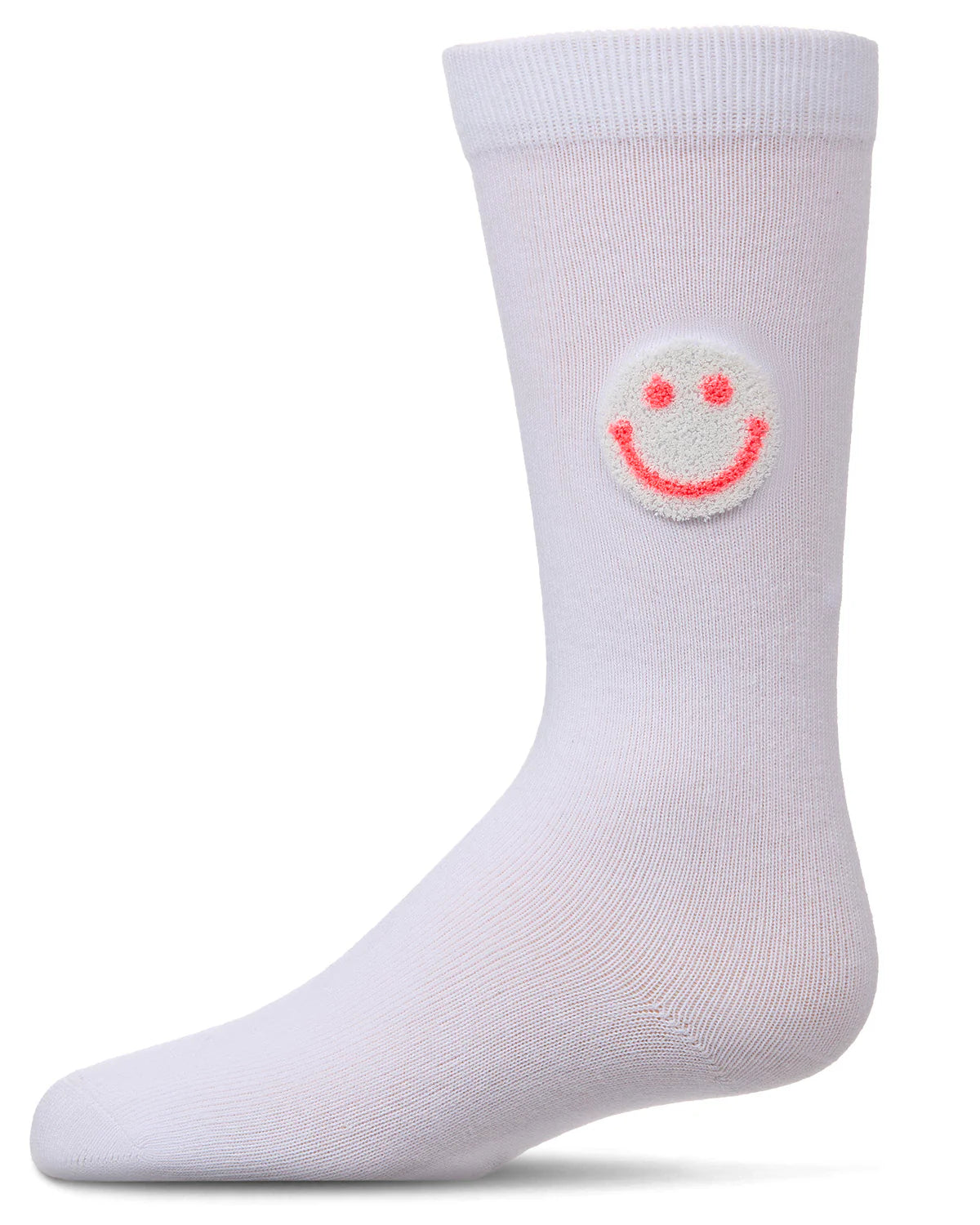Memoi Girls Fuzzy Smiley Face Knee High Socks - Mkf-7162